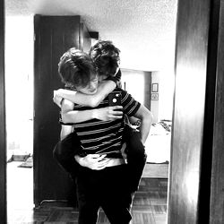 Emotional Reunion in a Home Setting