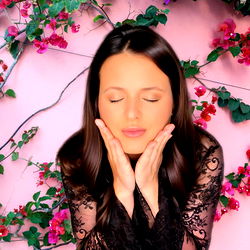 Naughty Nicole in a Floral Setting