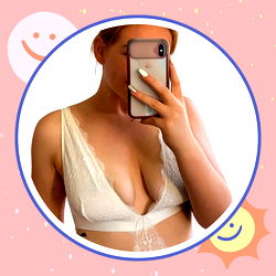 Fashionable Model Posing in Lingerie