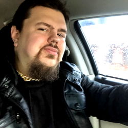 Motorcyclist in Leather Jacket