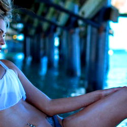 Athena Faris on a Beach