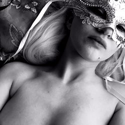 Bunny's Elegant Masquerade in Black and White