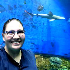 Alysha DeShaé Posing in the Aquarium