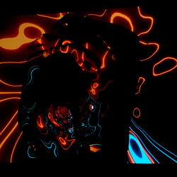 Stylish Flame Effect on Model Photo