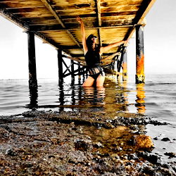 Alesssy_latingirl on a beach at sunset