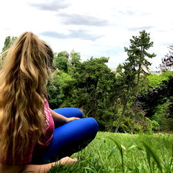 A serene outdoor moment by the river