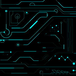 AI Art - Cyberpunk Circuit Background Design