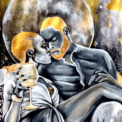 Intimate Moment Under the Moon