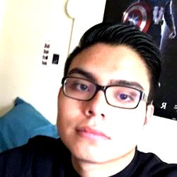 Young Man with Glasses in Black Shirt