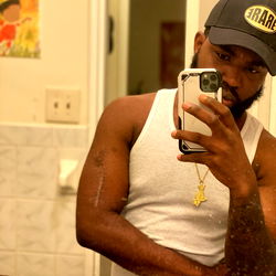 Fashionable Model Posing in Mirror