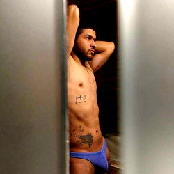 Fitness Model Shoots in Bathroom Mirror