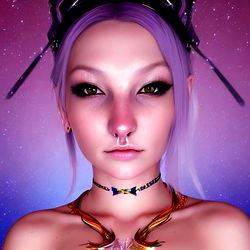 Stylized Portrait of an Individual with Tattoos and Vintage-inspired Makeup