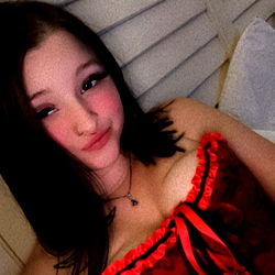 OnlyFans Model Bambii in Seductive Red Lingerie