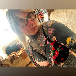 Tattooed Model in Lingerie