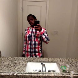 Model Poses in Bathroom