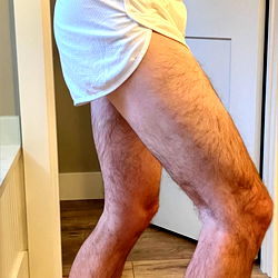 8InchDadBod: Man Standing in Bathroom