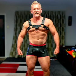 Muscular Man in Bodybuilding Pose