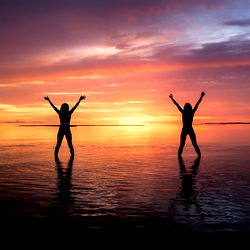 Michael Dunn - Beach Sunset Silhouette