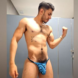 Fitness Model in Colorful Briefs