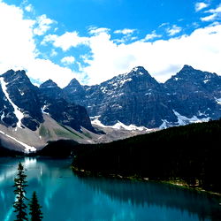 Scenic Lake View with Snow-Capped Mountains