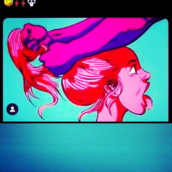 Stylized Illustration of a Person with a Ponytail