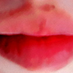 Mabel Estrella's Red Lipstick Pose