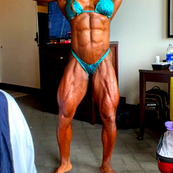 Onlyfans Model Pose as Mr. Olympia