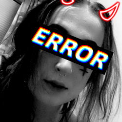 Model Photo of Aimee from Ireland with Error Sign