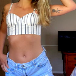 Skyler Model in Striped Bikini