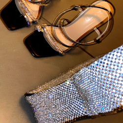 Elegant Fashion Model Showcasing Designer Shoes