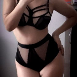 Seductive Plus Size Lingerie Model