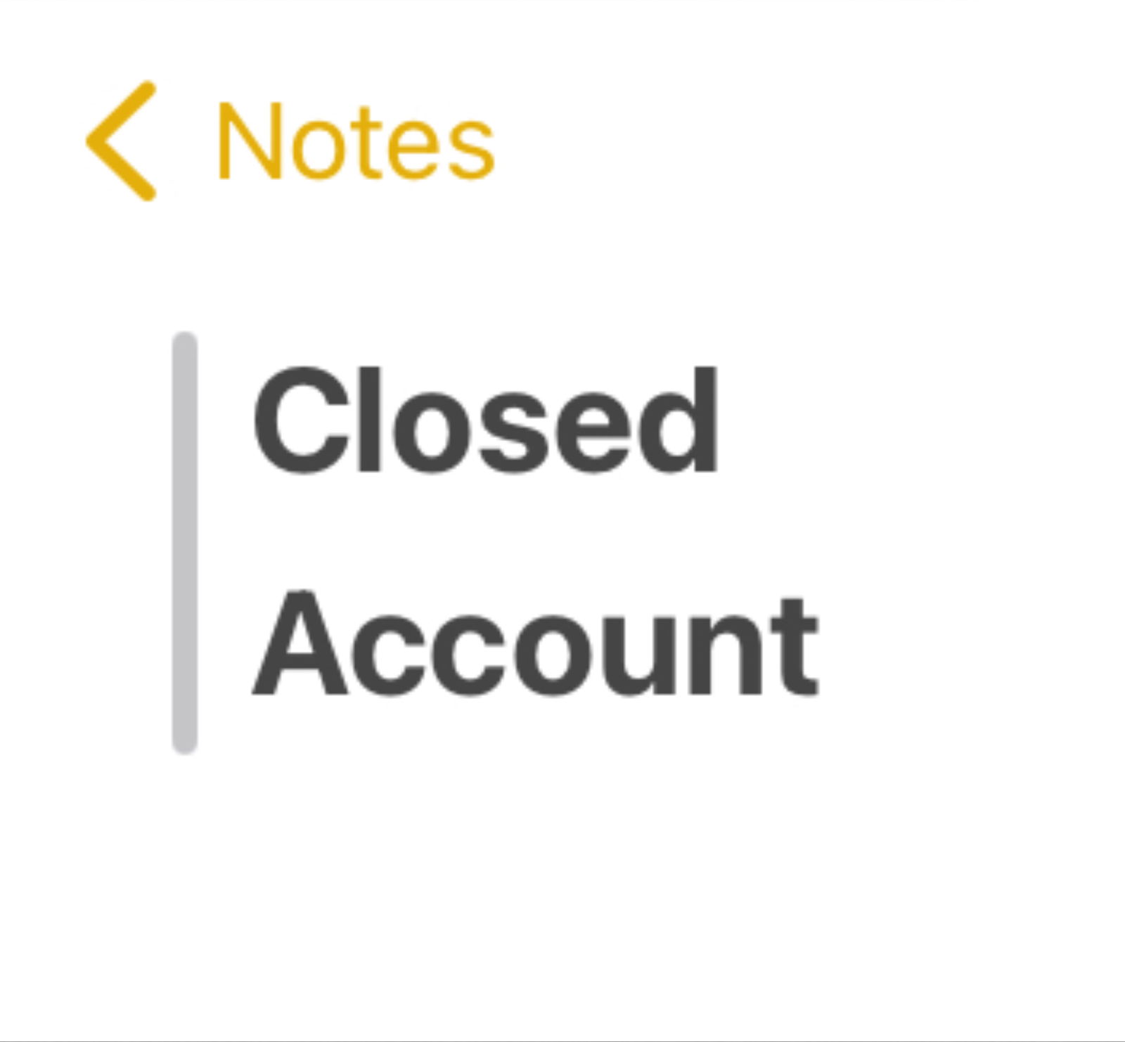 CLOSED ACCOUNT photo