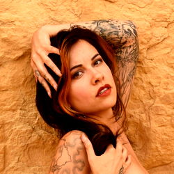 Sensual Model Posing Intimately