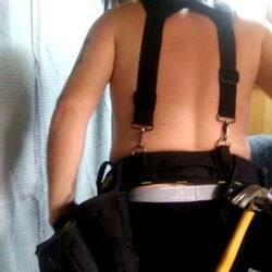 Construction Worker in Tool Belt