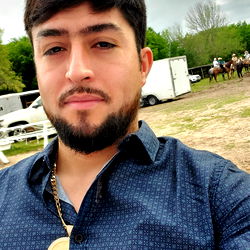 Gustavo Barriga on a horse track