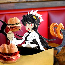 A Creative Display of Hanna Mae's Character with Food