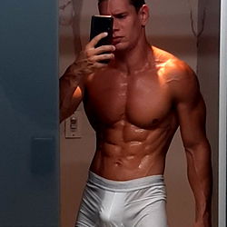 Fitness Model Showcasing Abs