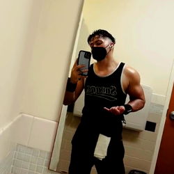 Tough Guy in Tank Top Pumps Iron, Angel from Texas