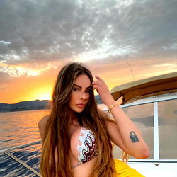 Angellthay, Italian Model on Boat