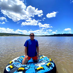 A Woman Enjoying a Day on the Lake