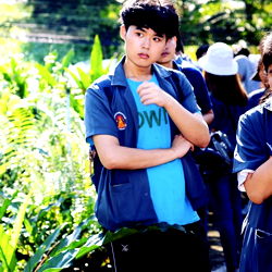 A young man at an event