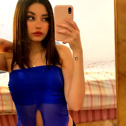 Aesthetic OnlyFans Model in Stylish Blue Tankini