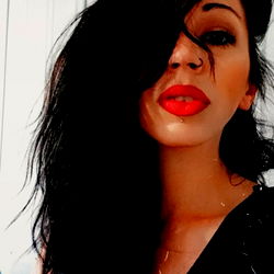 Woman with Red Lipstick