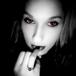 Angel in Vampire Makeup