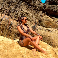 OnlyFans Model in Bikini on Rocks