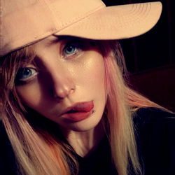 Stylish and Elegant Model in Pink Cap
