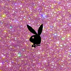 Vibrant Pink Playboy Bunny Amidst Galaxy Backdrop