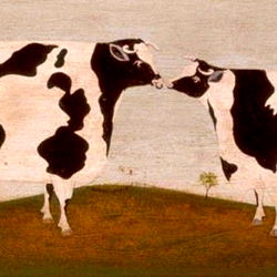 Farmhouse Cow Art Print