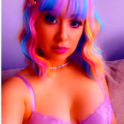 Vividly Colorful Anime Waifu Model in OnlyFans
