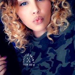 Beautiful Model KingTrippy in Camouflage Sweater